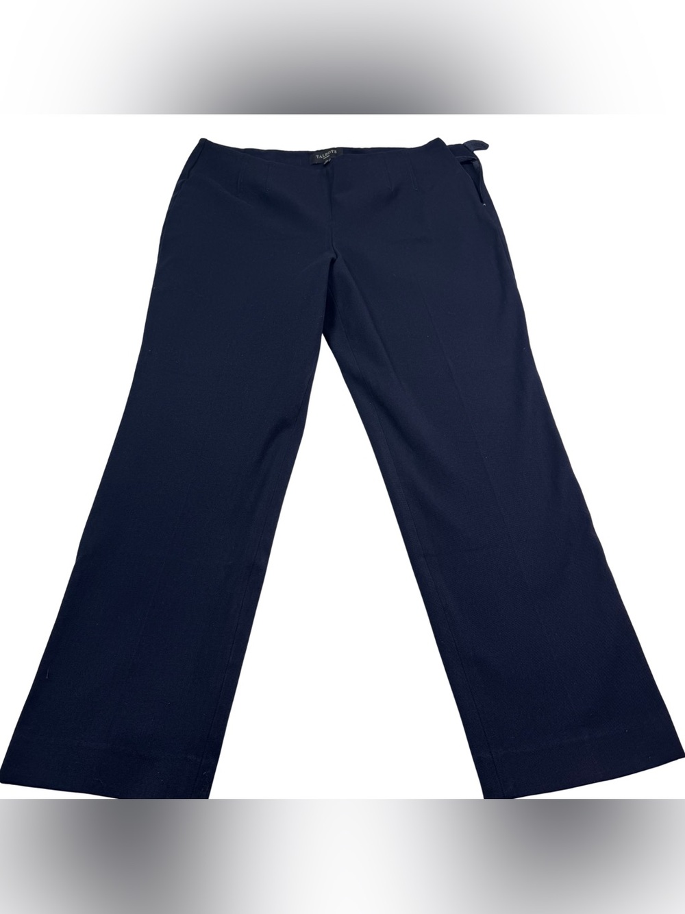 Talbots Petites Navy Blue Dress Pants | Work outfit | 12P straight leg side zip - Picture 2 of 7